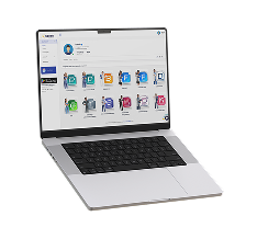 Tampilan platform Neuro Academy di laptop