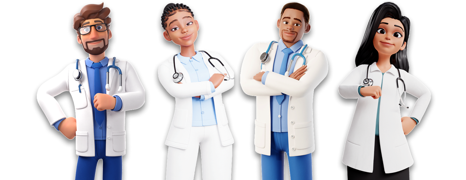 Ilustrasi tim kesehatan Neuro Academy